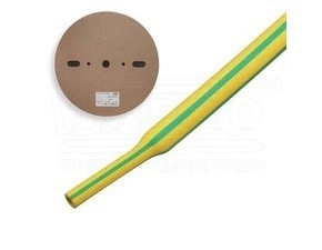wpr6160 WTYG2-032-1 slabostěnná tepl. smršť. trubice, 2:1, 3,2 / 1,6 mm (1/8"), žluto/zelená, UV, sa