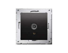 Zásuvka anténní SIMON 54 DAK1.01/48, TV 1násobná koncová, pro jednotlivé instalace,antracitová metal