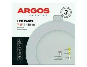 LED svítidlo vestavné ARGOS 7W, 480lm, IP40/20, CCT, kruhové, bílé