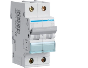 Jistič dvoupolový HAGER MBN210 2 pól. 10A, char.B, 6 kA