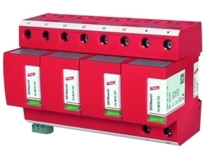 DEHN 951405  Kombinovaný svodič přepětí ventil M pro třípólové TN-S systémy, s modulem dálkové s DEH DEHN