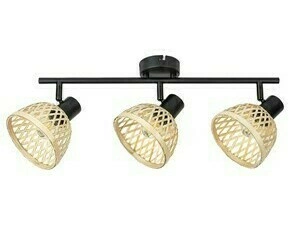 Bodové svítidlo Rattan matná černá E14 3×40W RABALUX 3135