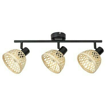 Bodové svítidlo Rattan matná černá E14 3×40W RABALUX 3135