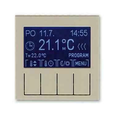 Termostat univerz. ABB Levit 3292H-A10301 18, , macchiato/bílá, program. (ovl. jedn.)