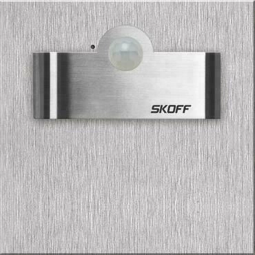 LED svítidlo orientační SKOFF Tango Short 120 Senzor Light 230 V AC 2,4 W IP20 LED 3000K 120o INOX