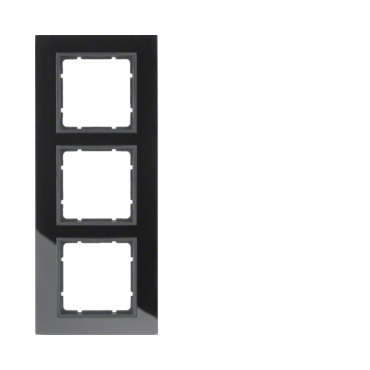 HAG 10136616 Rámeček 3-násobný, Berker B.7, sklo, černá