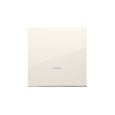 Kryt 1 násobný SIMON DKW1L/41, se světelným piktogramem pro přístroje spínačů a tlačítek, krémová