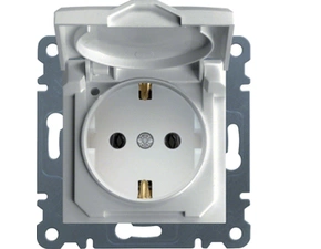 HAG WL1150 Schuko zásuvka s víčkem- bílá, Lumina