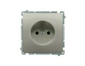 Zásuvka SIMON BMG1.01/29, 1 násobná, bez uzemnění, 16 A/250 V~, šroubové svorky, saténová