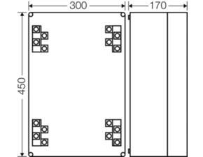 HEN K 7004 Svorkovnicová rozvodnice 4 pólová, 216A, IP 65, pro kabely 4x 16-70mm2, CU