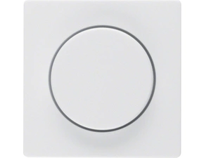 HAG 11376089 Centrální díl s knoflíkem pro otočný stmívač, Berker Q.x, bílá, sametová