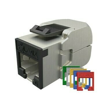 Keystone datový SOLARIX SXKJ-6-STP-RAL-SA, CAT6, STP, RJ45, šedá, samořezný