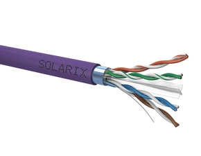 Kabel datový SOLARIX SXKD-6-FTP-LSOH, CAT6, FTP, LSOH, Dca s2 d2 a1, 500m, fialový