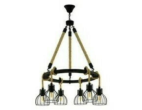 Svítidlo závěsné EGLO HL 6 E27 SCHWARZ SEIL RAMPSIDE