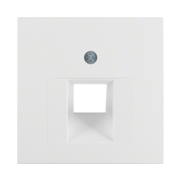 HAG 14071909 Centrální díl pro zásuvku datovou 1x RJ45, šikmá, Berker S.1/B.x, bílá, mat