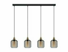 Svítidlo závěsné EGLO HL 4 E27 SCHWARZ BRÜNIERT AMBER CHISLE
