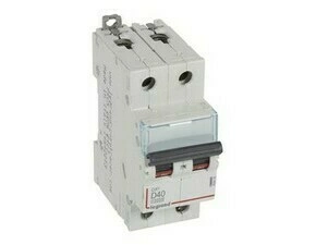 Jistič dvoupolový LEGRAND 409455 DX3 2P D40 10000A/16KA