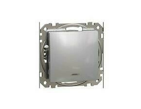 SCHN SDD113111L Sedna D/E - Tlačítko 1/0So orientační kontrolka, Aluminium