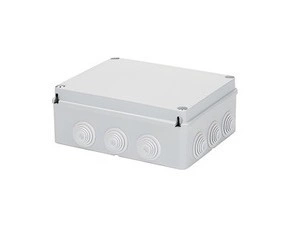 Spojovací krabice GEWISS GW44008 s víkem, plast. šroub, plombovací, ip55, 240x190x90, šedá