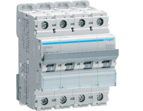 Jistič čtyřpolový HAGER NDN404 4 pól. 4A, char.D, 10 kA