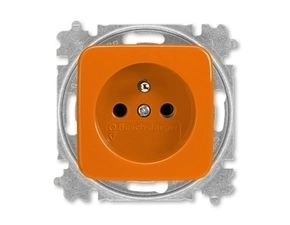 Zásuvka jednonásobná ABB Reflex SI 5519B-A02347 P, oranžová, s bezšroub. svorkami