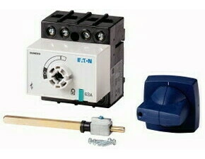 EATON 1314160 DMM-63/4+SK Odpínač DUMECO, 63A, 4-pól, zadní montáž, s osou a ovládací pákou, výška 1