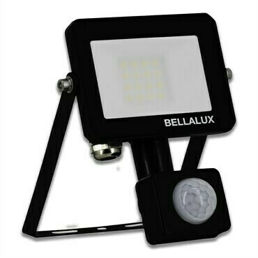 Venkovní LED reflektor se senzorem VITAL, 10W, Denní bílá, Černý