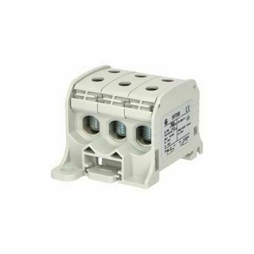 EL 1006024 Svorka univerzální RKA 50 1/6 L G, 150A, 1pól. (6x vstup), AL/CU, šedá, na DIN/na panel (