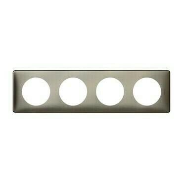 Rámeček čtyřnásobný LEG 068974 Céliane šedý hliník