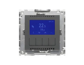 Termostat digitální SIMON 55 TETD1A.01/116, programovatelný, s displejem, grafitová matná