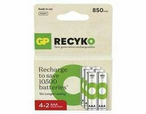 Baterie nabíjecí GP ReCyko B25186 850 AAA (HR03) 6PP MB
