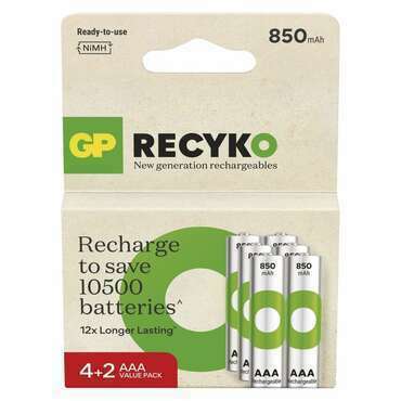 Baterie nabíjecí GP ReCyko B25186 850 AAA (HR03) 6PP MB