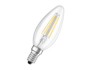 LED žárovka svíčka OSRAM LEDPCLB40 4W/827 230V FIL E14 FS1, čiřá