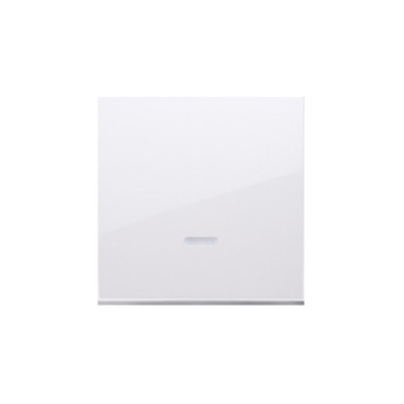 Kryt 1 násobný SIMON DKW1L/11, se světelným piktogramem pro přístroje spínačů a tlačítek, bílá