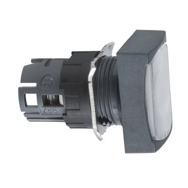 SCHN ZB6DW1 Ovládací hlavice stiskací prosvětlená, lícující s návrat. - bílá