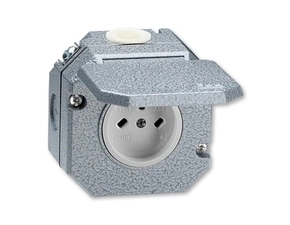 Zásuvka technická venkovní ABB Variant 5515N-C05753, šedá, Al, vzor C2, IP55
