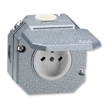 Zásuvka technická venkovní ABB Variant 5515N-C05753, šedá, Al, vzor C2, IP55