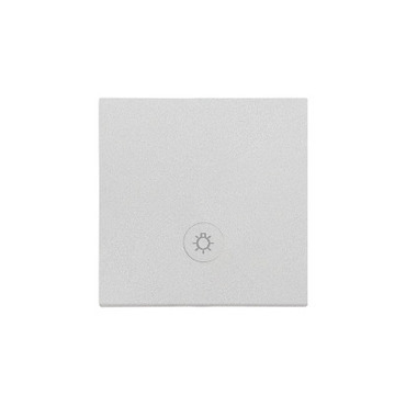 Kryt SIMON TKWS1L/143, 1násobný, pro přístroje SP1M s podsvětlením, hliníková matná