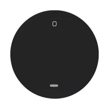 HAG 16242045 Kolébka s průhlednou čočkou a potiskem "0", Berker R.1/R.3, černá, lesk