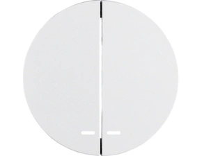 HAG 16272089 Kolébka s průhlednou čočkou, dělená, Berker R.1/R.3, bílá, lesk