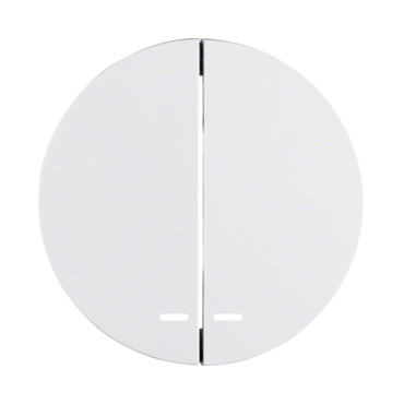 HAG 16272089 Kolébka s průhlednou čočkou, dělená, Berker R.1/R.3, bílá, lesk