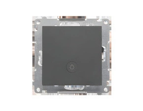 Ovladač zapínací SIMON 55 TS1L.01/116, orient. LED, řazení 1/0So, 10A/250V~, bezšr., grafit mat