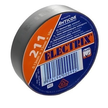 Páska elektroizolační ANTICOR 205 211 PVC/15x10x0,13, šedá