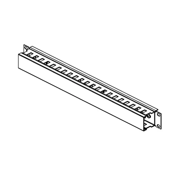 Panel vyvazovací CONTEG DP-VP-K01, 19", 1U, jednostranný, plast, 40x40mm