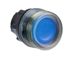 SCHN ZB5AW563 Ovládací hlavice stiskací prosvětlená, lícující s krytkou - modrá