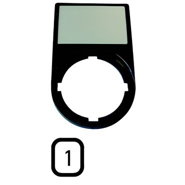 EATON 256797 M22S-ST-X52 Nosiče štítků-komplety, 30x50mm, oblé, černé 1