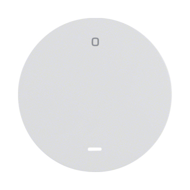 HAG 16242089 Kolébka s průhlednou čočkou a potiskem "0", Berker R.1/R.3, bílá, lesk