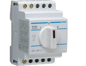 HAG SK600 Otočný přepínač s nul.polohou, 20A, 400V