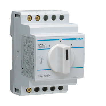 HAG SK600 Otočný přepínač s nul.polohou, 20A, 400V