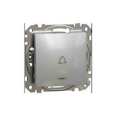 SCHN SDD113131L Sedna D/E - Tlačítko 1/0So "zvonek" orientační kontrolka, Aluminium